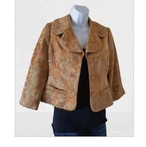 Nwt Elevenses Gold Tapestry jacket sz 2